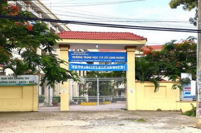 Trường THCS Long Khánh nơi xảy ra vụ việc