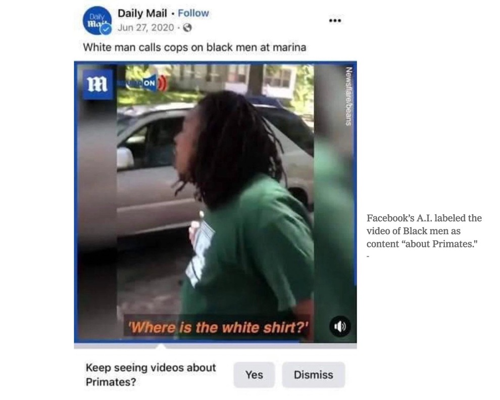Facebook nói gì khi AI nhận nhầm người da màu là động vật linh trưởng? - 1 Facebook nói gì khi AI nhận nhầm người da màu là động vật linh trưởng? - 1