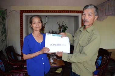 Hơn 53 triệu đồng đến với gia đình ông Vũ Huy Quý
