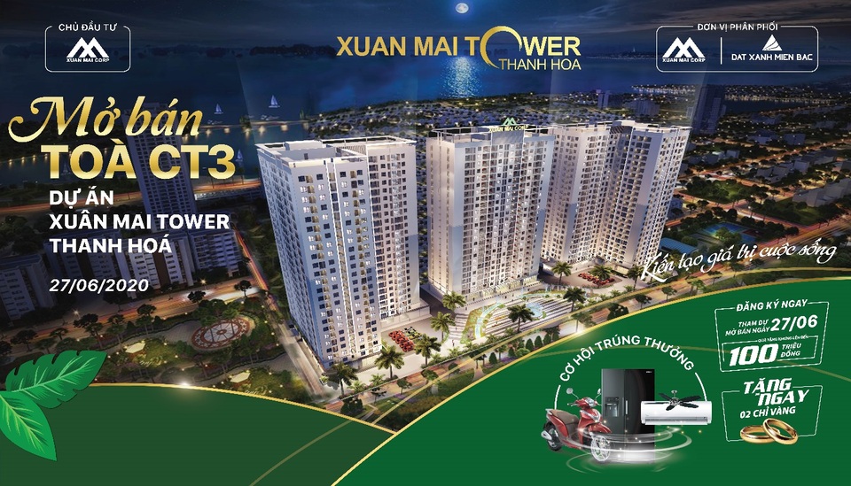 Xuân Mai Tower Thanh Hóa mở bán căn hộ tòa CT3 - 1 Xuân Mai Tower Thanh Hóa mở bán căn hộ tòa CT3 - 1