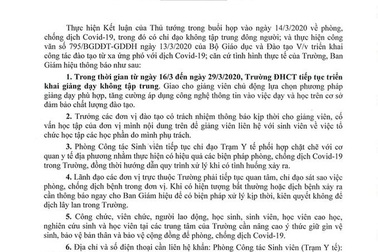 Trường ĐH Cần Thơ tiếp tục cho sinh viên nghỉ đến ngày 29/3