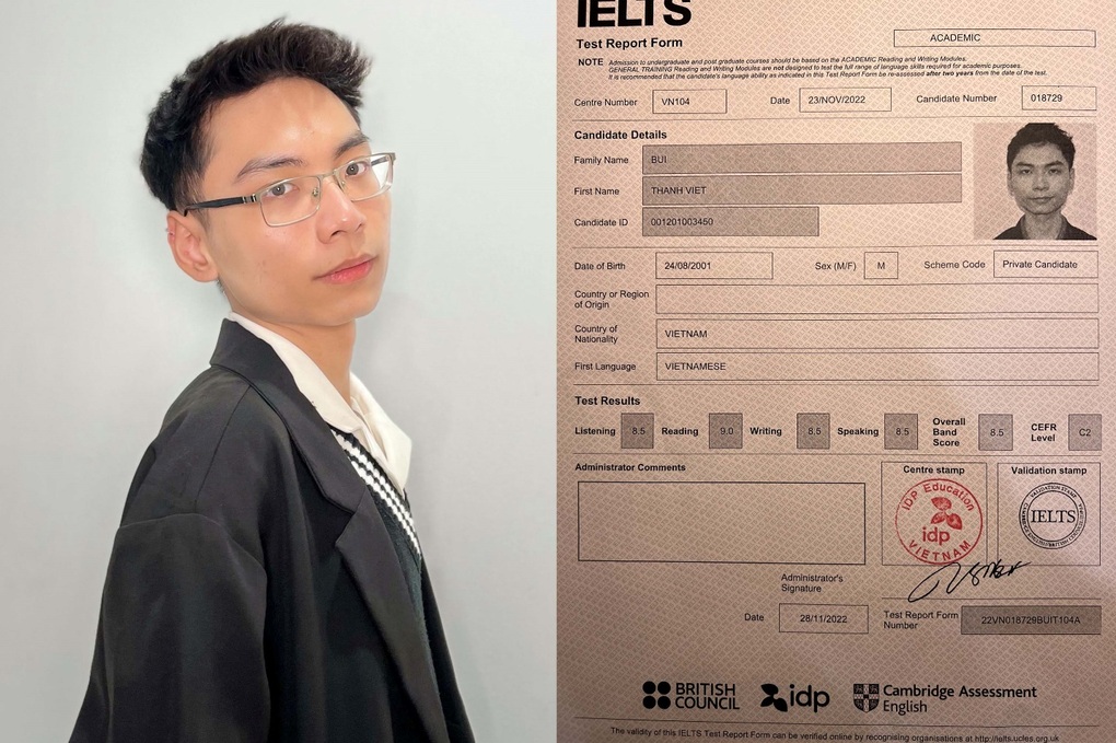 Nam sinh IELTS 8.5 chỉ ra bẫy đề thi thường gặp nhưng dễ bị bỏ qua - 1 Nam sinh IELTS 8.5 chỉ ra bẫy đề thi thường gặp nhưng dễ bị bỏ qua - 1