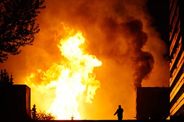 Nổ đường ống gas gây cháy dữ dội ở Mátxcơva (kèm video)