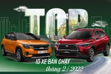 Corolla Cross là xe bán chạy nhất tháng 2/2022, Carnival lần đầu lọt top