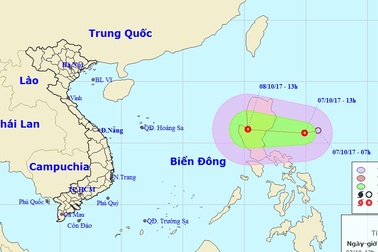 Xuất hiện áp thấp nhiệt đới gần Biển Đông