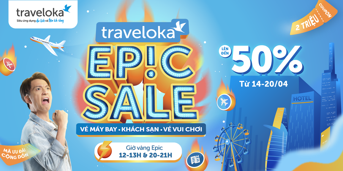 Săn ưu đãi du lịch 50% tại Epic Sale - Siêu Sale lớn nhất năm của Traveloka - 1 Săn ưu đãi du lịch 50% tại Epic Sale - Siêu Sale lớn nhất năm của Traveloka - 1