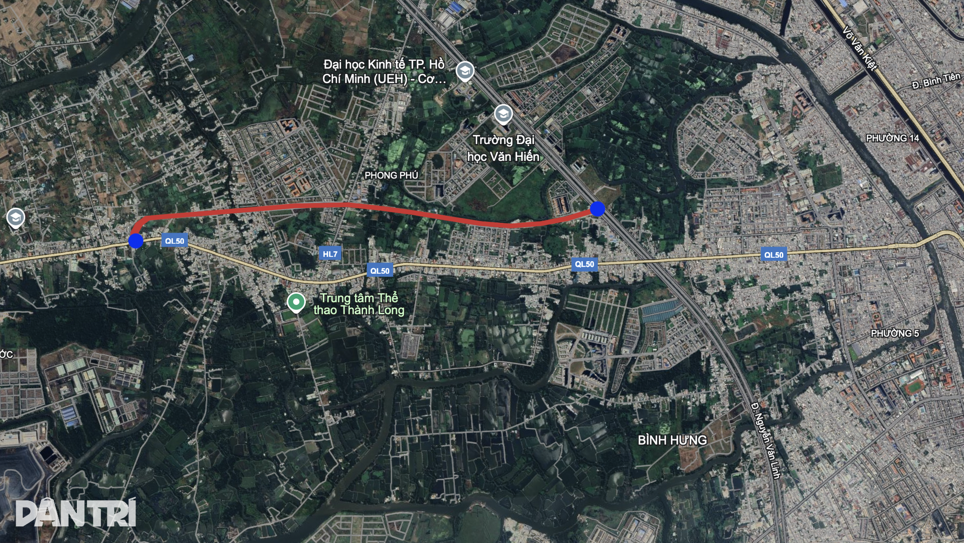 Một phần đường song hành quốc lộ 50 trước ngày thông xe - 15 Một phần đường song hành quốc lộ 50 trước ngày thông xe - 15