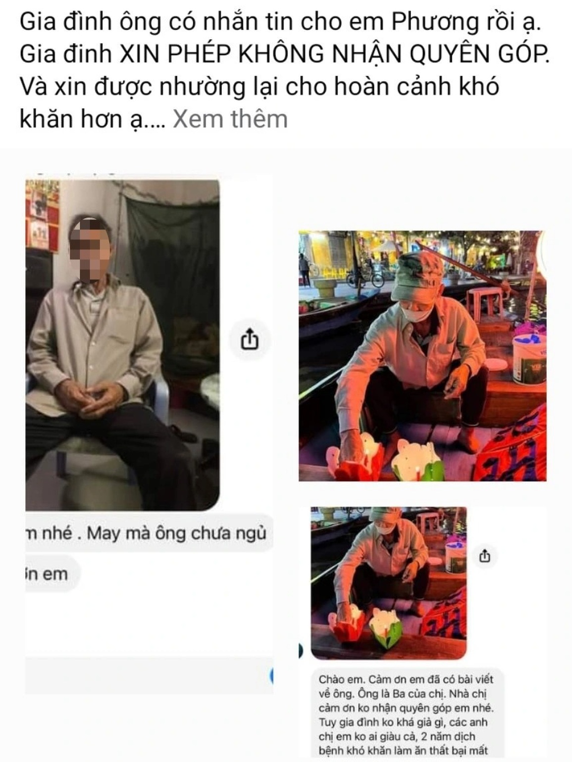 Chuyện xin giúp đỡ cụ ông chèo đò ở Hội An: Nhiều thêu dệt và đi quá xa? - 2 Chuyện xin giúp đỡ cụ ông chèo đò ở Hội An: Nhiều thêu dệt và đi quá xa? - 2