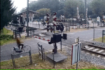 Pha vượt chắn tàu đầy "cầu kỳ" của một phụ nữ