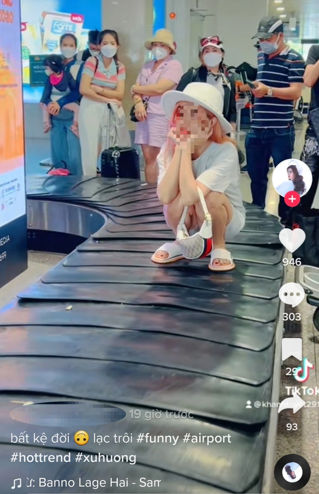 Xác định danh tính cô gái ngồi lên băng chuyền hành lý để quay Tiktok - 1 Xác định danh tính cô gái ngồi lên băng chuyền hành lý để quay Tiktok - 1