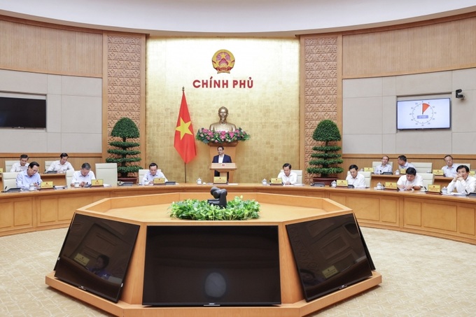 Thủ tướng Phạm Minh Chính chủ trì phiên họp Chính phủ thường kỳ tháng 10-2023 - Ảnh: VGP/Nhật Bắc
