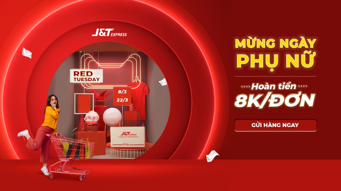 Tri ân ngày của phụ nữ, JT Express trở lại với chương trình Red Tuesday - 1 Tri ân ngày của phụ nữ, JT Express trở lại với chương trình Red Tuesday - 1