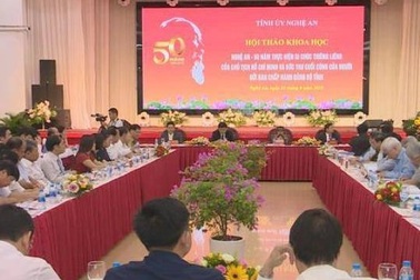 Nghệ An tổ chức Hội thảo “50 năm thực hiện Di chúc thiêng liêng của Bác Hồ”