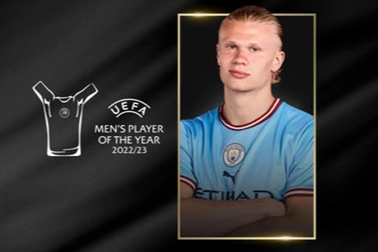 Vượt qua Messi và De Bruyne, Haaland giành giải xuất sắc nhất châu Âu