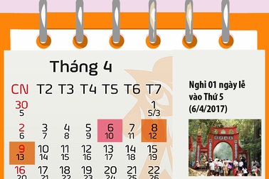Lịch nghỉ Ngày Giỗ Tổ Hùng Vương ra sao?