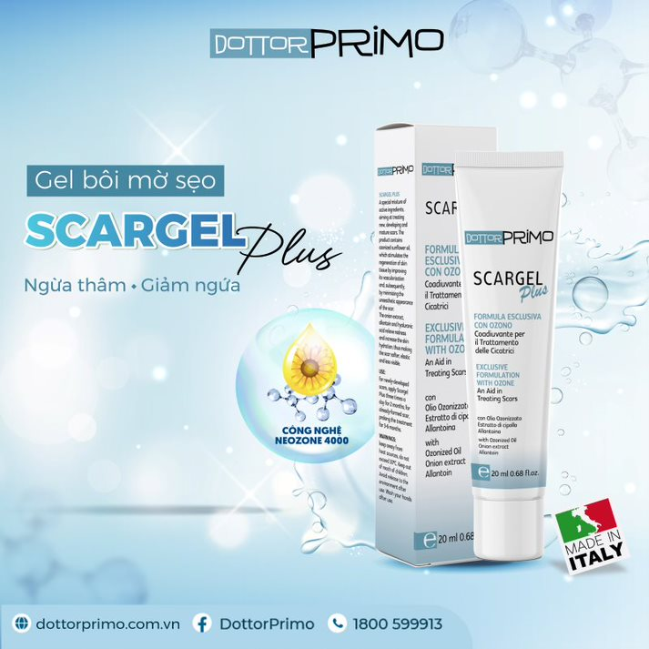 Scargel Plus: Gel bôi mờ sẹo - ngừa thâm - giảm ngứa - 1