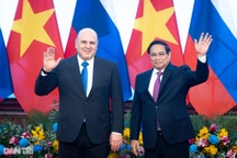 Thủ tướng Phạm Minh Chính chủ trì lễ đón Thủ tướng Nga thăm Việt Nam