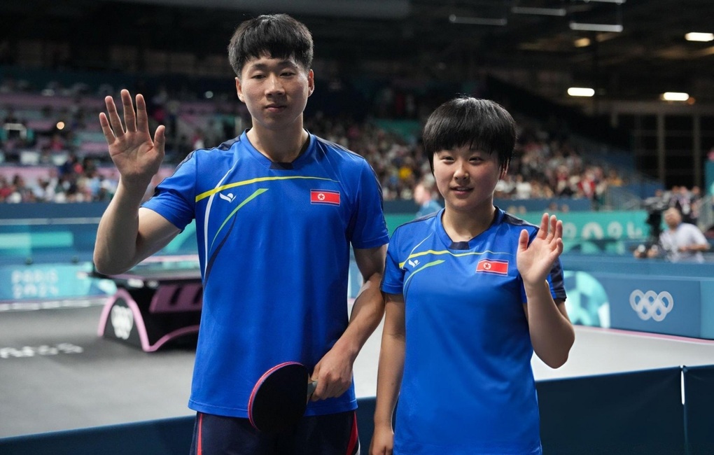VĐV Triều Tiên lập kỳ tích ở môn bóng bàn tại Olympic Paris 2024 - 2 VĐV Triều Tiên lập kỳ tích ở môn bóng bàn tại Olympic Paris 2024 - 2