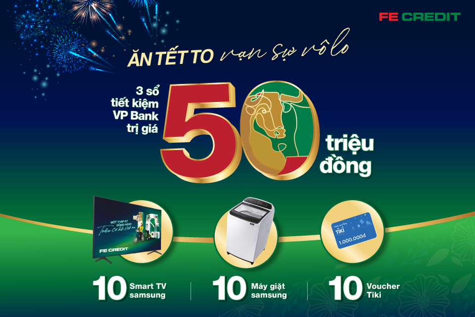 FE CREDIT công bố 3 khách hàng trúng giải đặc biệt của chương trình khuyến mãi Ăn Tết to - Vạn dự vô lo - 1 FE CREDIT công bố 3 khách hàng trúng giải đặc biệt của chương trình khuyến mãi Ăn Tết to - Vạn dự vô lo - 1