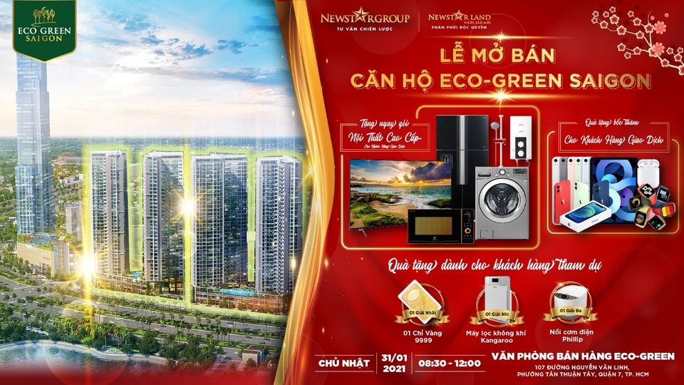 Eco-Green SaiGon mở bán quỹ căn đẹp nhất tòa HR1, HR2 cùng loạt ưu đãi hấp dẫn - 1 Eco-Green SaiGon mở bán quỹ căn đẹp nhất tòa HR1, HR2 cùng loạt ưu đãi hấp dẫn - 1