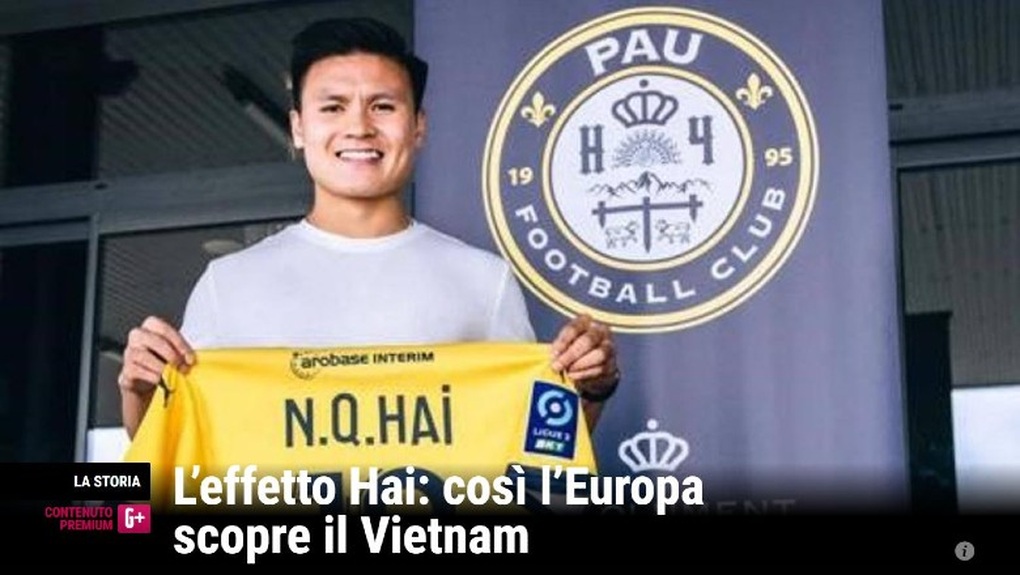 Nhật báo thể thao số một Italy thích thú với hiệu ứng cực lớn từ Quang Hải - 1 Nhật báo thể thao số một Italy thích thú với hiệu ứng cực lớn từ Quang Hải - 1