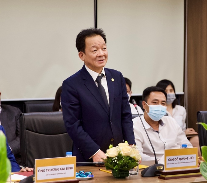Ông Đỗ Quang Hiển, Chủ tịch HĐQT kiêm Tổng Giám đốc Tập đoàn T&T Group phát biểu tại sự kiện.