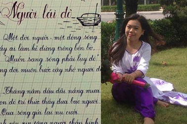 Cô giáo tương lai khoe nét chữ đẹp như in