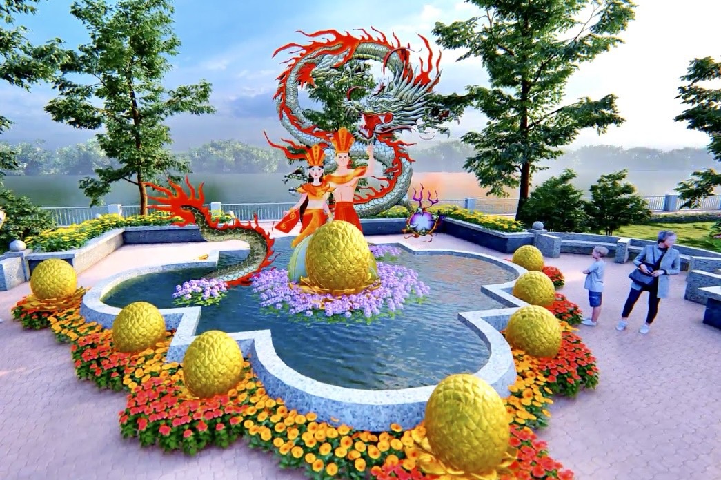 Chiêm ngưỡng phối cảnh đường hoa xuân Giáp Thìn ven sông Đồng Nai - 1
