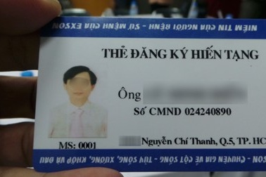 Phát hành thẻ đăng ký hiến mô tạng cứu người