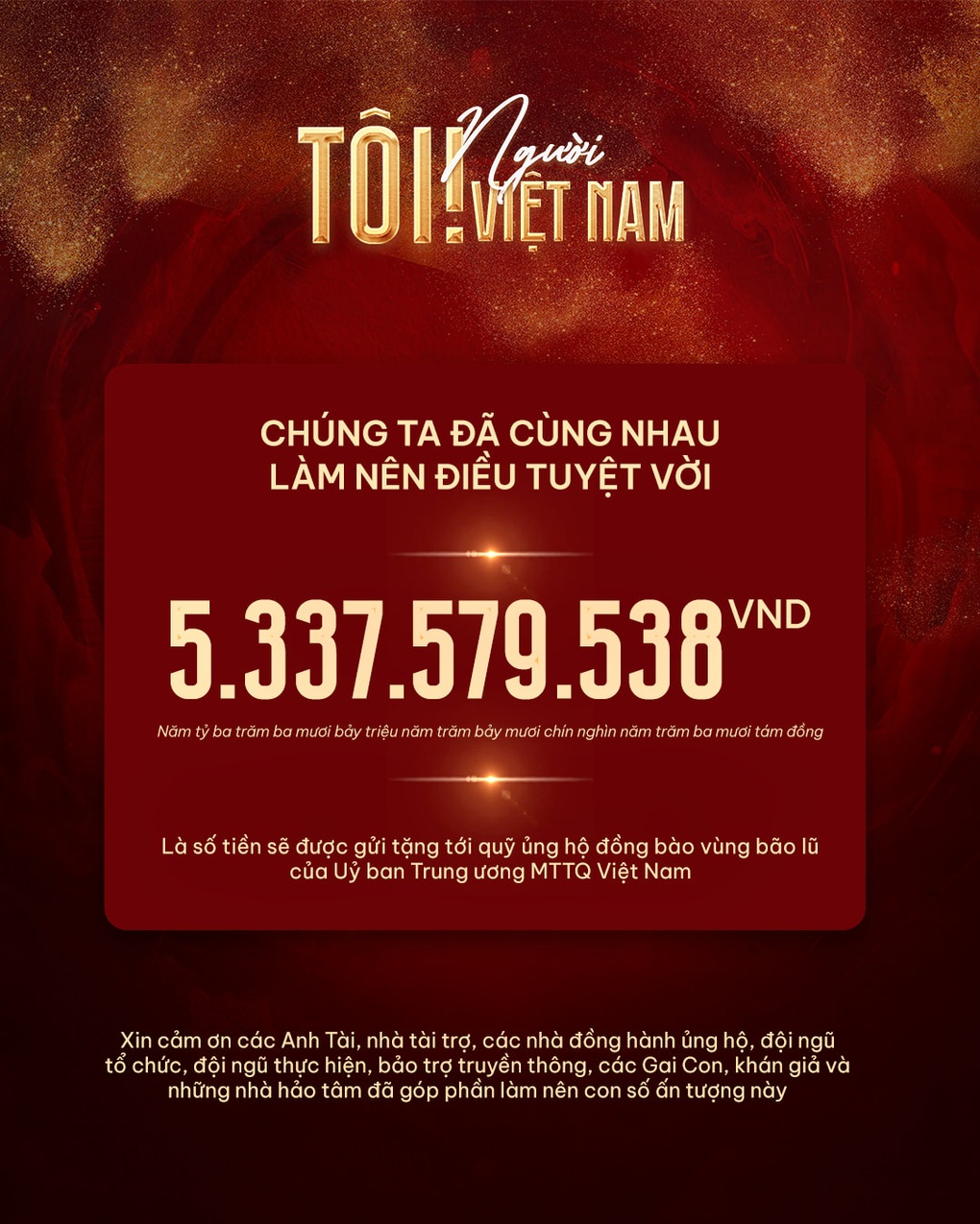 Tôi! Người Việt Nam quyên góp hơn 5,3 tỷ đồng gửi tặng đồng bào vùng lũ - 1