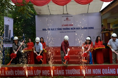 BIC Việt Nam tài trợ xây dựng trường mầm non Quảng Hưng