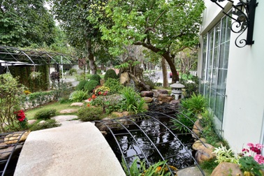 Mãn nhãn biệt thự vườn rộng 100m2 với hồ cá Koi đẳng cấp ở ngoại thành Hà Nội