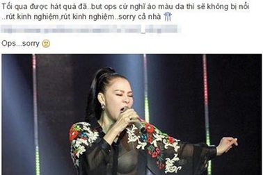 Thu Minh xin lỗi khán giả vì sự cố lộ nội y