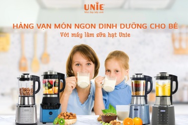 Từ sữa hạt đến xay bột, nấu cháo, nhiều món ngon cho bé chỉ với máy làm sữa hạt Unie