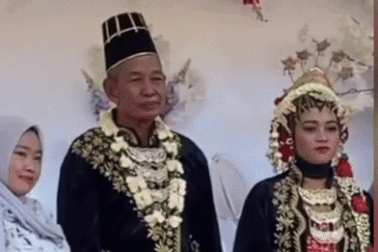 Xôn xao đám cưới của chú rể U80 và cô dâu 15 tuổi ở Indonesia