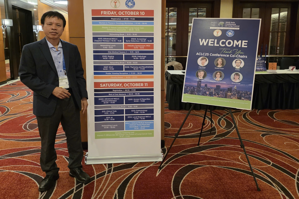 Raportul reprezentantului vietnamez la Conferința Asiatică privind Cancerul Pulmonar 2025 - 1 Đại diện Việt Nam báo cáo tại Hội nghị Ung thư phổi châu Á 2025 - 1