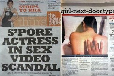 Một nữ diễn viên Singapore bị tung clip “nóng”