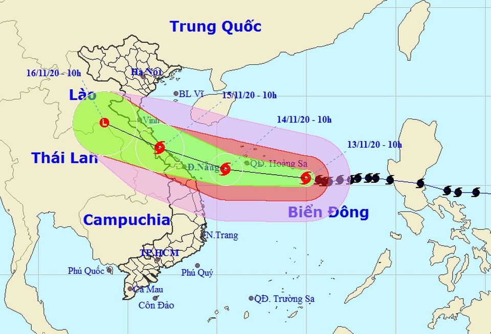 Bão số 13 có thể suy yếu trước khi vào đất liền - 2 Bão số 13 có thể suy yếu trước khi vào đất liền - 2