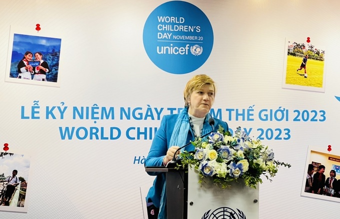 Bà Rana Flowers, Trưởng Đại diện UNICEF tại Việt Nam chia sẻ