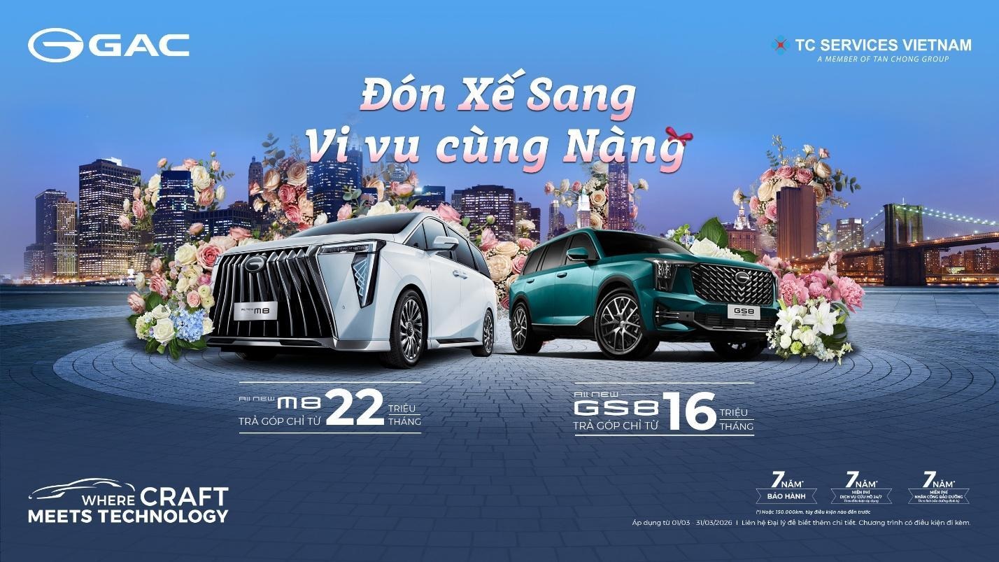 GAC Việt Nam khởi động chương trình ưu đãi đặc biệt tháng 3 - 1 GAC Việt Nam khởi động chương trình ưu đãi đặc biệt tháng 3 - 1