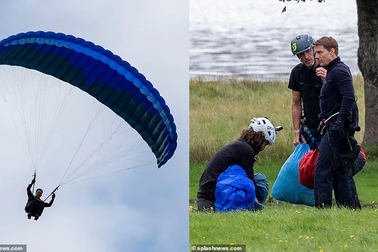 Ở tuổi 60, Tom Cruise gây ấn tượng khi nhảy dù điêu luyện