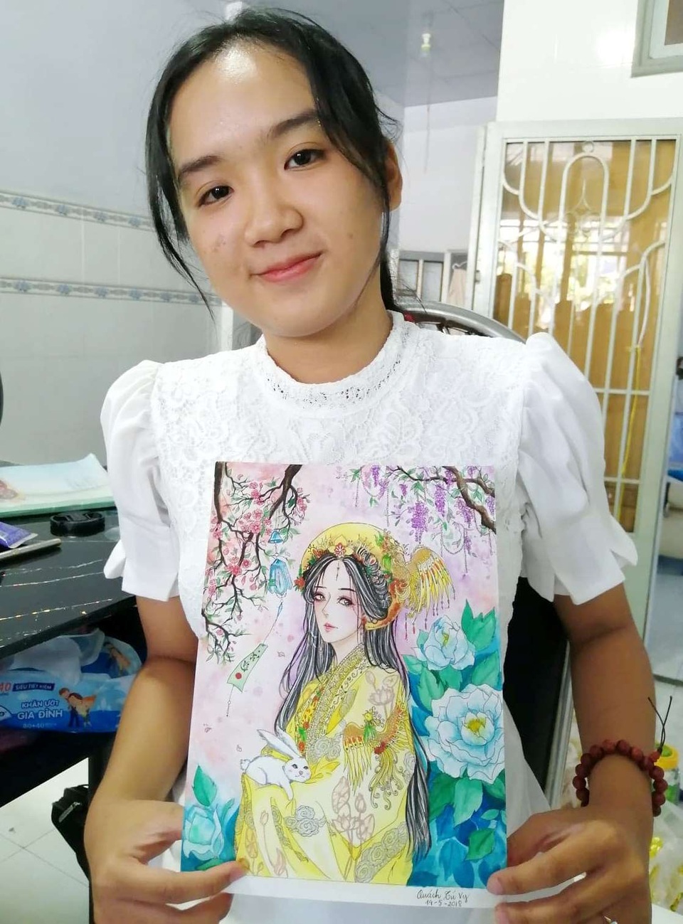 Nữ sinh Bạc Liêu đam mê “thổi hồn” vào thư pháp - 1 Nữ sinh Bạc Liêu đam mê “thổi hồn” vào thư pháp - 1