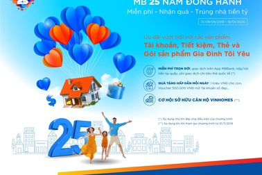 MB 25 năm đồng hành - Miễn phí - Nhận quà - Trúng nhà tiền tỷ