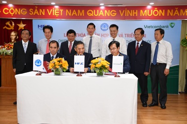 Vietcombank, HFIC và Sawaco ký thỏa thuận hợp tác phát triển hệ thống cấp nước sạch
