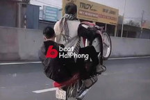 Công an Hải Phòng triệu tập 2 thiếu niên đi xe máy 1 bánh