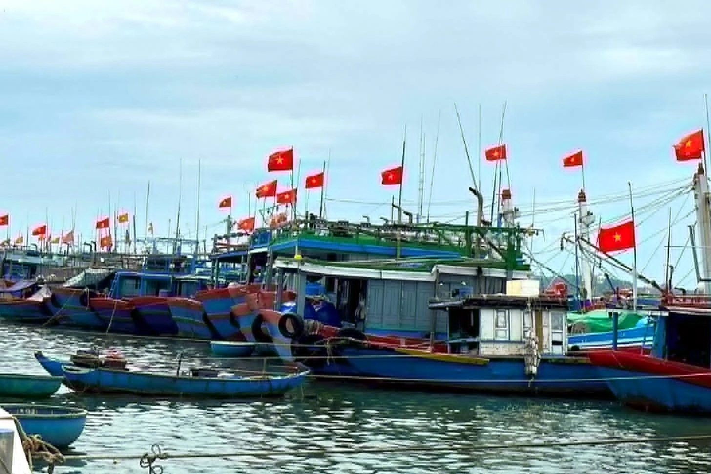 Ngư dân thuê xe cẩu đưa thuyền lên bờ tránh bão Trà Mi - 4