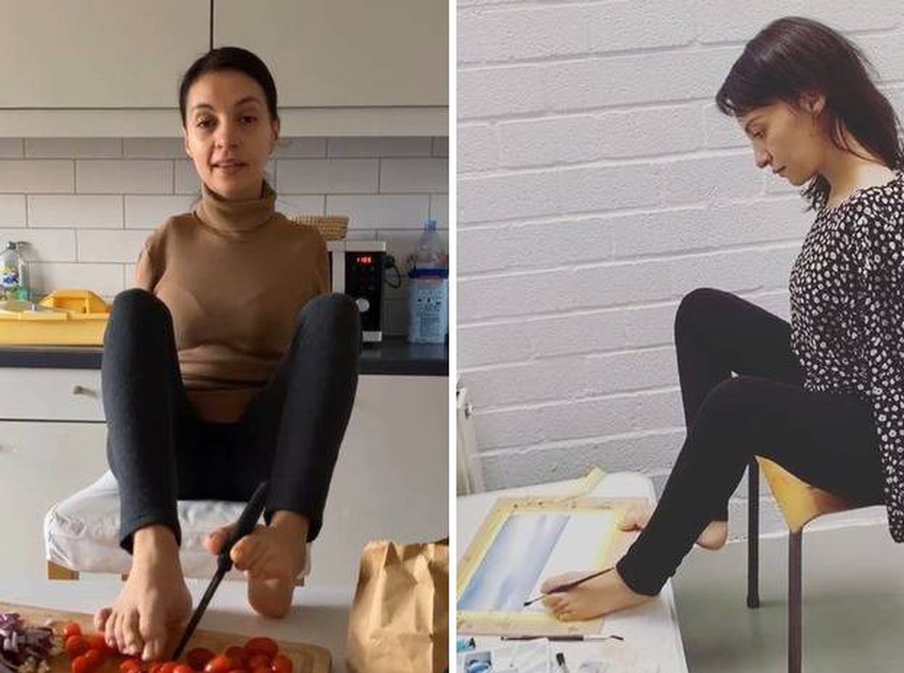 Ngưỡng mộ nghị lực sống của người phụ nữ không tay - 2 Ngưỡng mộ nghị lực sống của người phụ nữ không tay - 2