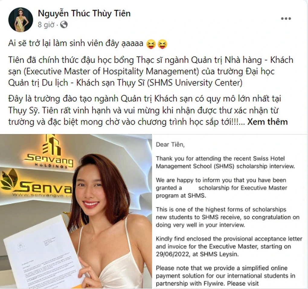 المسار التعليمي للسيدة ثوي تيان: ترك المدرسة، درجة صاخبة - 3 Con đường học tập của hoa hậu Thùy Tiên: Từng bỏ học, bằng cấp ồn ào - 3