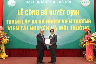 Công bố quyết định thành lập Viện Tài nguyên và Môi trường thuộc ĐH QGHN