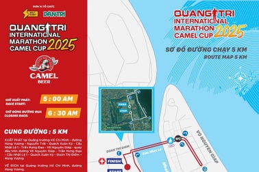 Lộ trình thi đấu tại Quang Tri International Marathon 2025 - Camel Cup